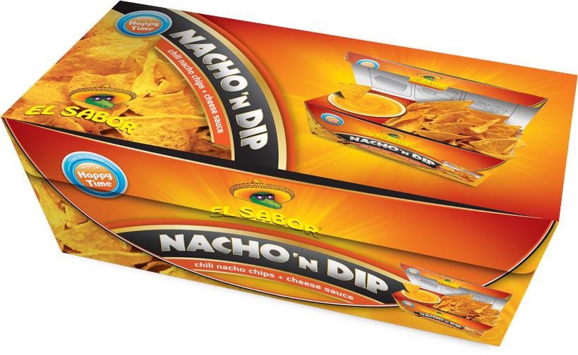 PACK NACHO+SALSA QUESO EL SABOR 175GX12