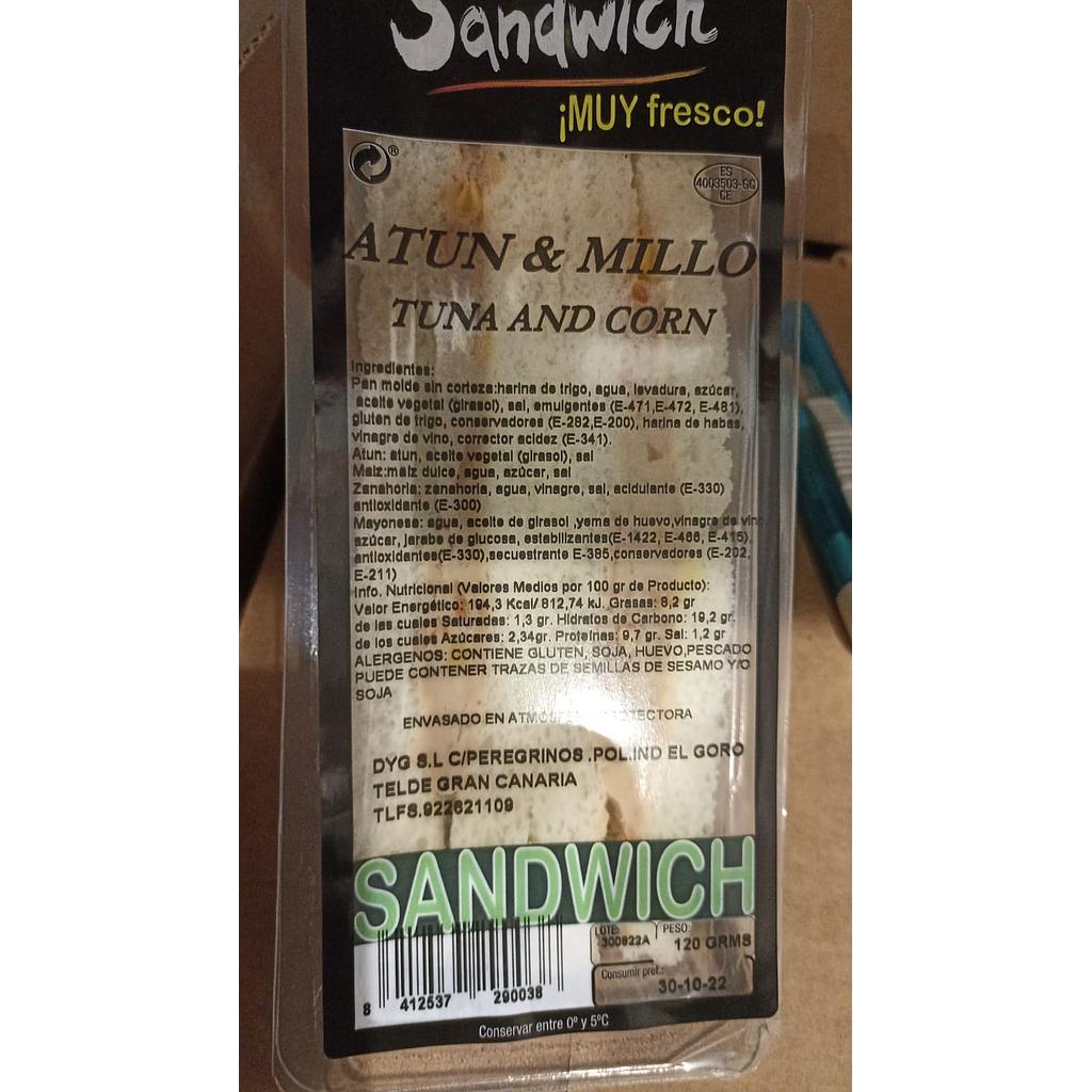 SANDWICH ATUN Y MILLO 120 GRSX8