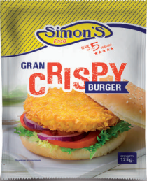 GRAN CRISPY BURGER POLLO HALAL 24 UDS*125GRS "SIMONS" GRANEL
