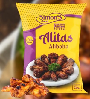 ALITAS DE POLLO HALAL PRECOCIDA ALIBABA 4X1 KG