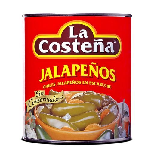 [08.01.0036] JALAPEÑOS ENTEROS "LA COSTEÑA" 220 GRSX24