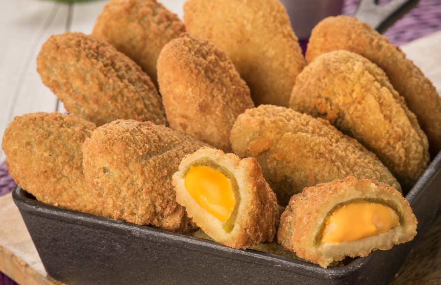 JALAPEÑOS VERDES PREFRITOS RELLENOS QUESO 1 KG X 6