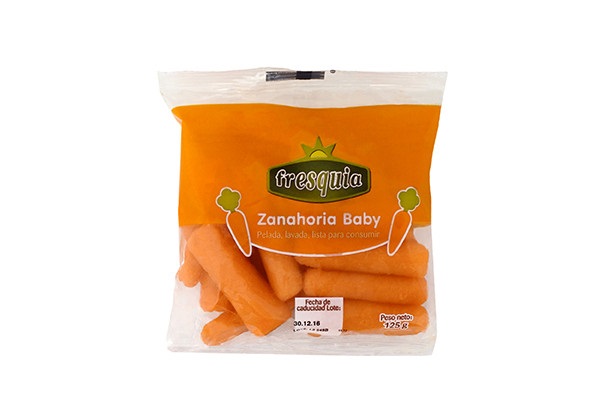 ZANAHORIA BABY 125 G FRESQUIA X 6 UNDS. Origen: España. Categoría: Verduras y Hortalizas