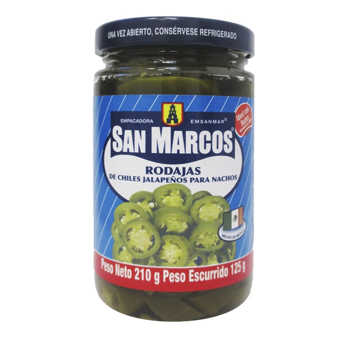 JALAPEÑOS RODAJAS S.MARCOS 125GX6