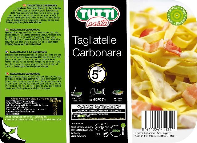 TALLARINES CARBONARA  &quot;TUTTI&quot; 350 GRSx12