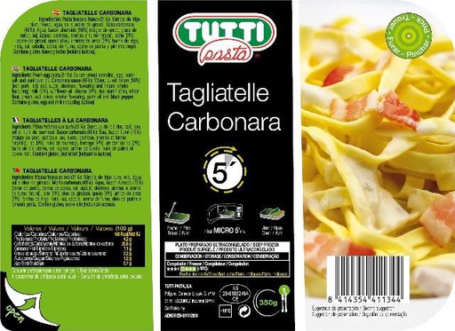 [11.02.41134] TALLARINES CARBONARA  "TUTTI" 350 GRSx12