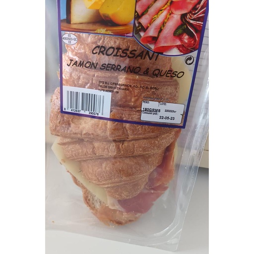 [26.02.135193] CROISSANT JAMON SERRANO / QUESO REF 180 G X 6