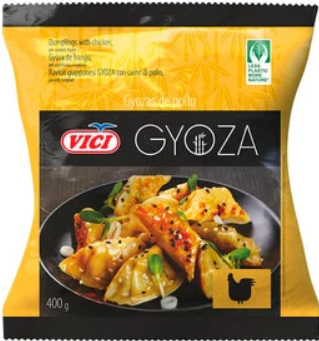 GYOZA (dumplings) DE POLLO Y VERDURAS 18-22 GRS 8 BOLSAS X 600 GRS (240UDS)