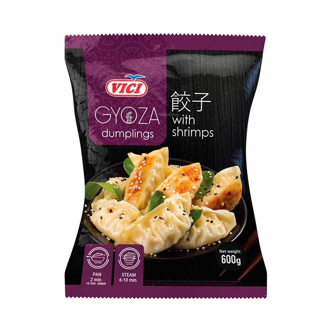 GYOZA (dumplings) DE LANGOSTINOS 18-22 GRS 8 BOLSAS X 600 GRS (240 UDS)