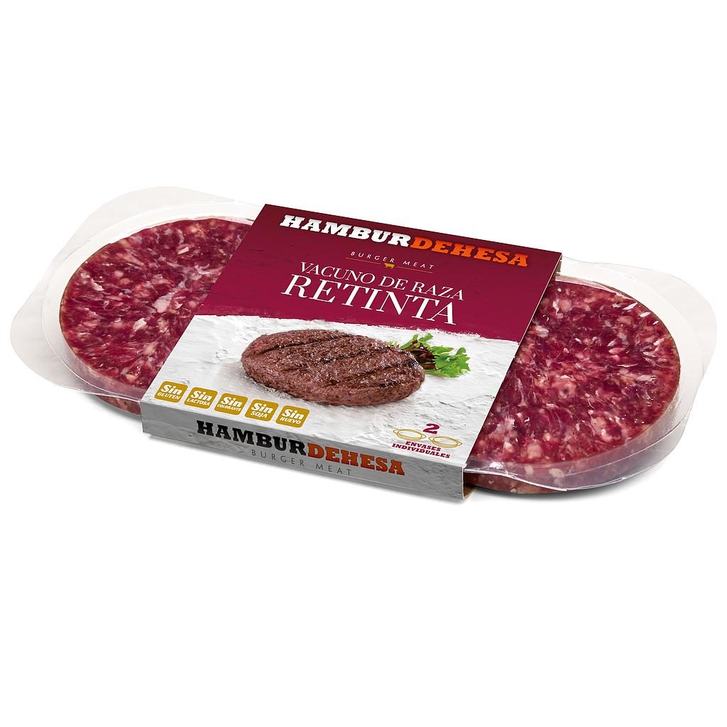 HAMBURDEHESA VACUNO DE RAZA RETINTO REF. 2*130 GRS*6