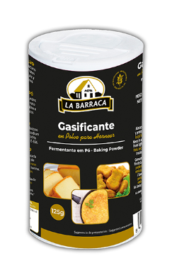 GASIFICANTE - POLVO PARA HORNEAR BOTE PLASTICO 125 GR (BANDEJA 10) (LEVADURA) BARRACA
