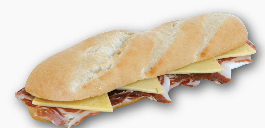 BOCADILLO JAMON SERRANO/QUESO 6 UDS*180 GRS