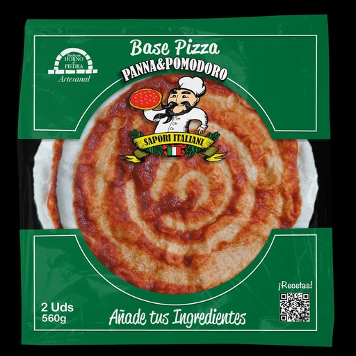 [08.08.BP02] BASE PIZZA CLASICA REF. C/ TOMATE PANNA&POMO 2X12X560 GR