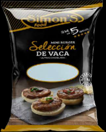 MINI BURGER VACA+PAN &quot;SIMONS&quot; 25 GRS 68 und