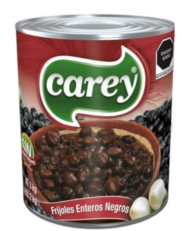 FRIJOLES NEGROS ENTEROS 3 KG*6UDS