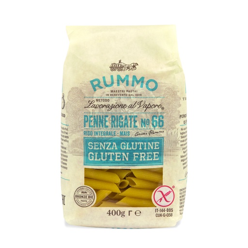 [08.17.1000588] PENNE RIGATE SIN GLUTEN 400GX12UDS RUMMO